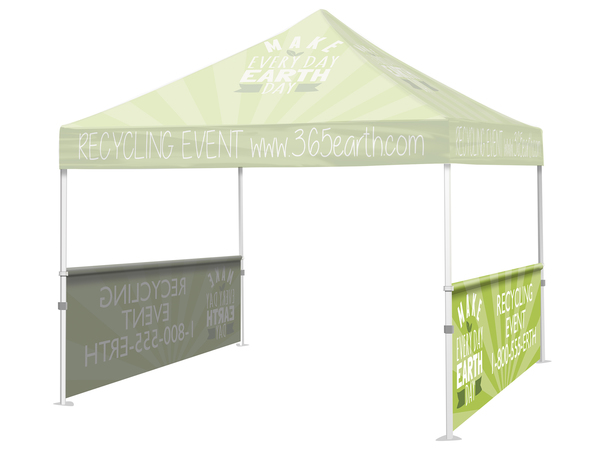 10′ Event Tent Half Wall w/Rail