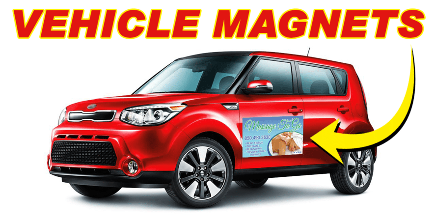 Custom vehicle magnets for cars and trucks printed in Houston